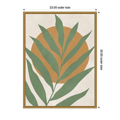 Floral and tropical 3 by Vitor Costa Framed Canvas Wall Art Print