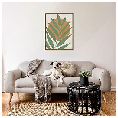 Floral and tropical 3 by Vitor Costa Framed Canvas Wall Art Print