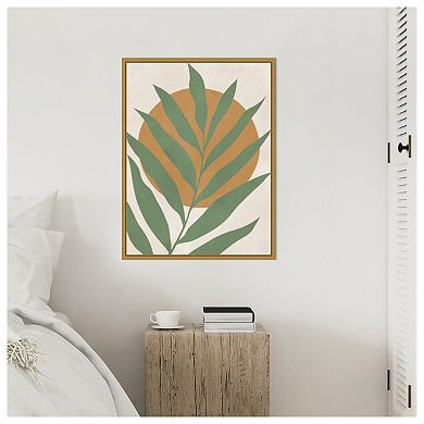 Floral and tropical 3 by Vitor Costa Framed Canvas Wall Art Print