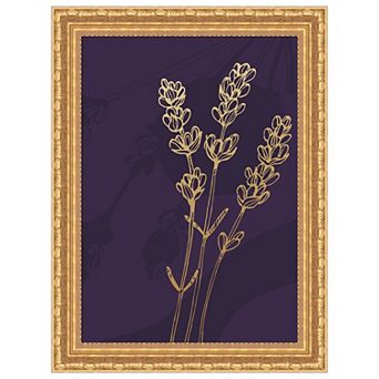 Lavender sketch by Samira Yanushkova Wood Framed Wall Art Print
