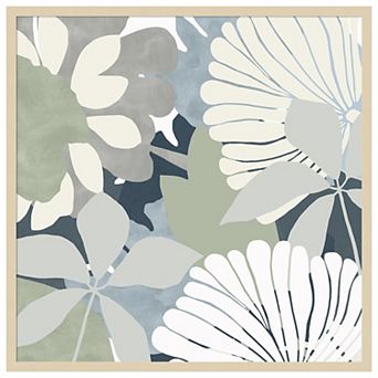 Big Retro Flowers II by Flora Kouta Wood Framed Wall Art Print