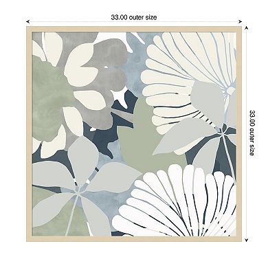 Big Retro Flowers II by Flora Kouta Wood Framed Wall Art Print