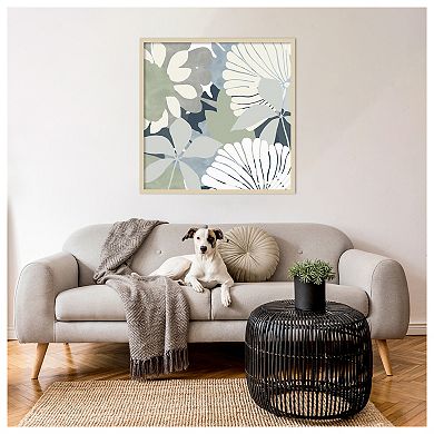 Big Retro Flowers II by Flora Kouta Wood Framed Wall Art Print