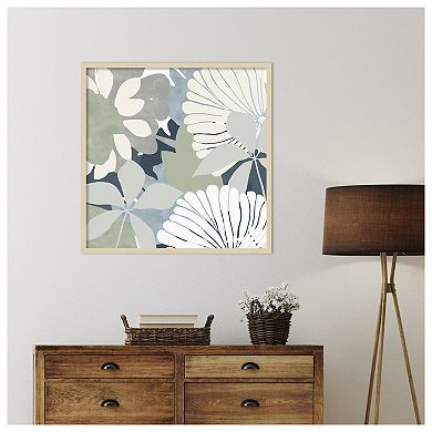 Big Retro Flowers II by Flora Kouta Wood Framed Wall Art Print