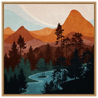 River 01 by Emel Tunaboylu Framed Canvas Wall Art Print