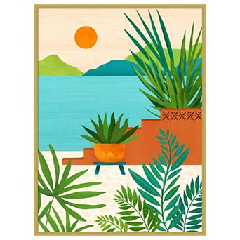 Bali Coast Sunset by Kristian Gallagher Wood Framed Wall Art Print