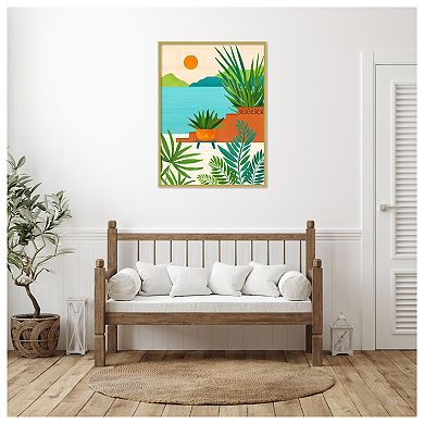 Bali Coast Sunset by Kristian Gallagher Wood Framed Wall Art Print