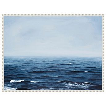 Grayscale Seascape IV by Michael Willett Framed Canvas Wall Art Print