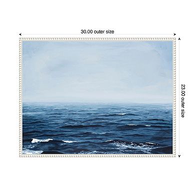 Grayscale Seascape IV by Michael Willett Framed Canvas Wall Art Print