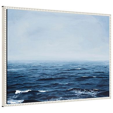 Grayscale Seascape IV by Michael Willett Framed Canvas Wall Art Print