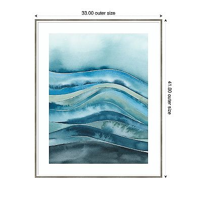 Quiet Wave I by Grace Popp Wood Framed Wall Art Print