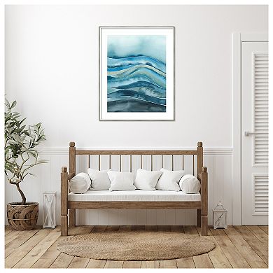 Quiet Wave I by Grace Popp Wood Framed Wall Art Print