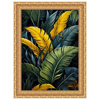 Palm Leaves 40 by Justyna Jaszke Wood Framed Wall Art Print