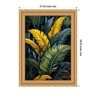 Palm Leaves 40 by Justyna Jaszke Wood Framed Wall Art Print