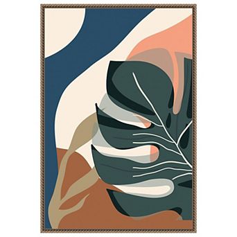 Boho Leaves III by Arctic Frame Framed Canvas Wall Art Print