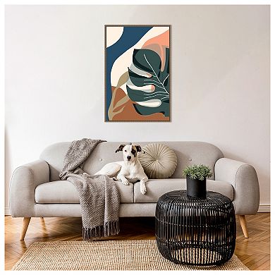 Boho Leaves III by Arctic Frame Framed Canvas Wall Art Print