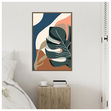 Boho Leaves III by Arctic Frame Framed Canvas Wall Art Print