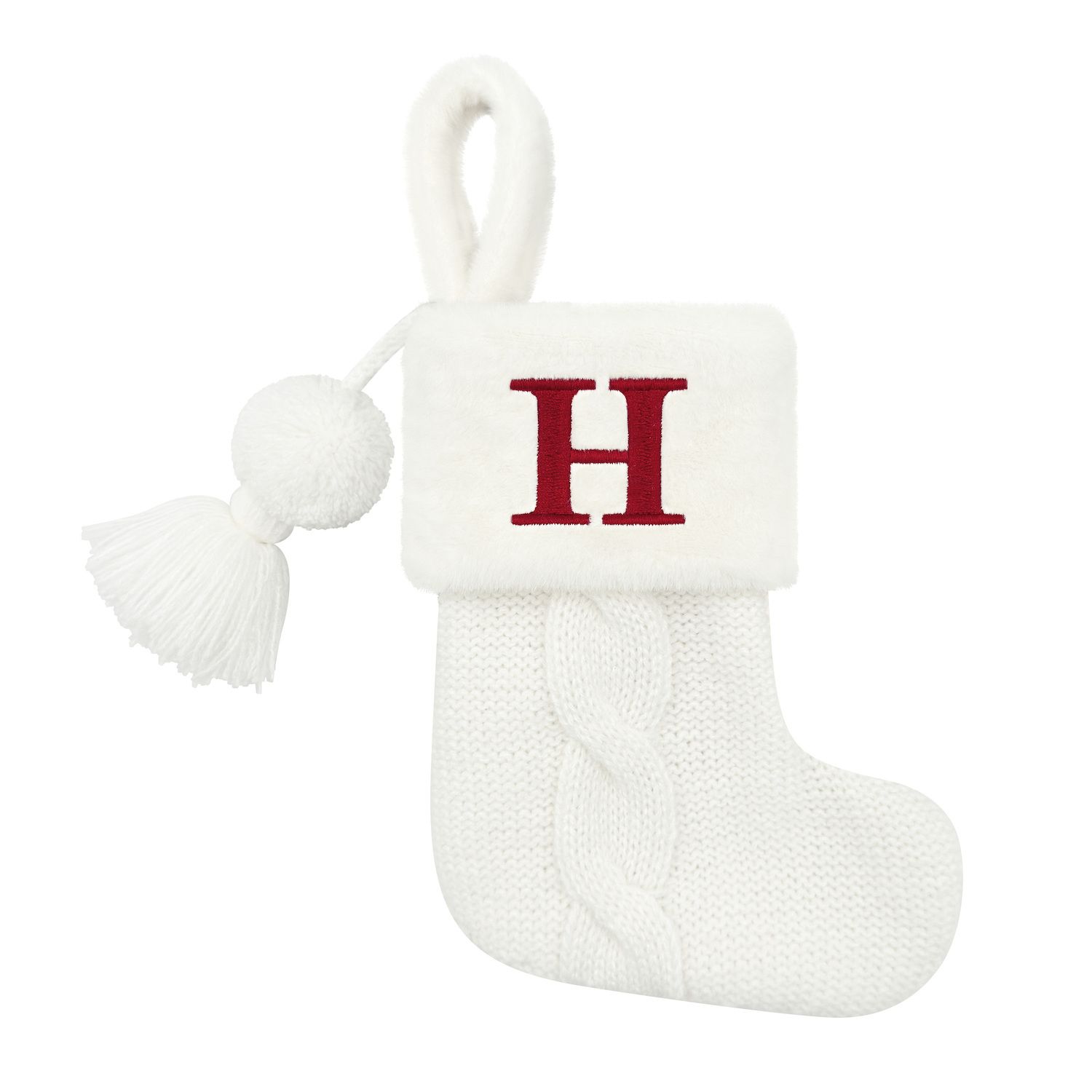 St. Nicholas Square® Knit and Faux Fur Mini Christmas Stocking Anthropologie Nicholas Stocking Set of 4 main image 0