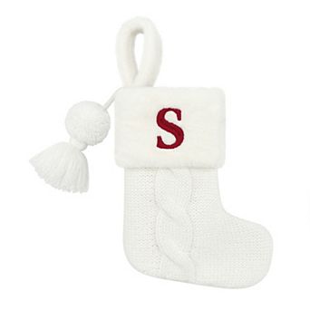 St. Nicholas Square® Knit and Faux Fur Mini Christmas Stocking
