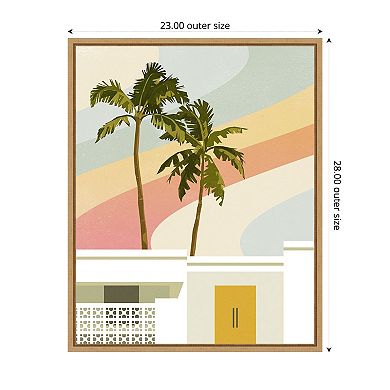 Palm Springs Paradise I by Victoria Barnes Framed Canvas Wall Art Print