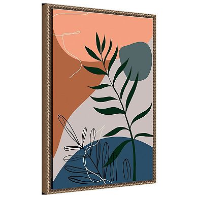 Boho Leaves I by Arctic Frame Framed Canvas Wall Art Print