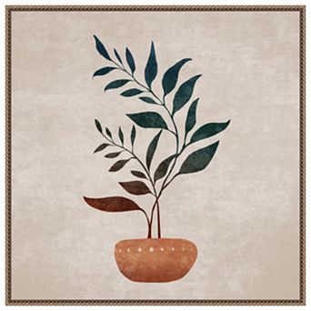 Double Branches in a Vase by Emel Tunaboylu Framed Canvas Wall Art Print