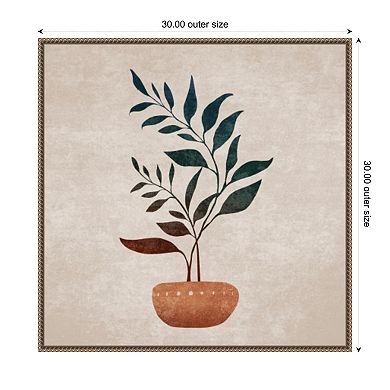 Double Branches in a Vase by Emel Tunaboylu Framed Canvas Wall Art Print