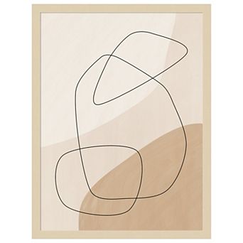 Graphic Shapes and Lines by Elena Ristova Wood Framed Wall Art Print