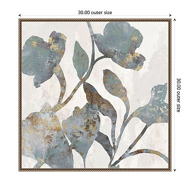 Silhouetted Blooms I by PI Studio Framed Canvas Wall Art Print