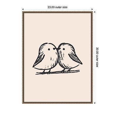 Tiny Birds by Treechild Framed Canvas Wall Art Print