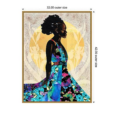 Her Flow by Alonzo Saunders Framed Canvas Wall Art Print