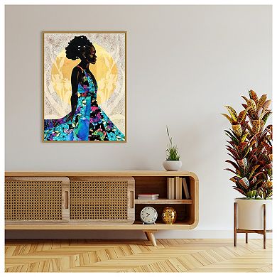 Her Flow by Alonzo Saunders Framed Canvas Wall Art Print