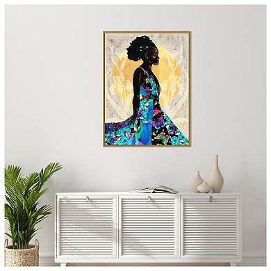 Her Flow by Alonzo Saunders Framed Canvas Wall Art Print