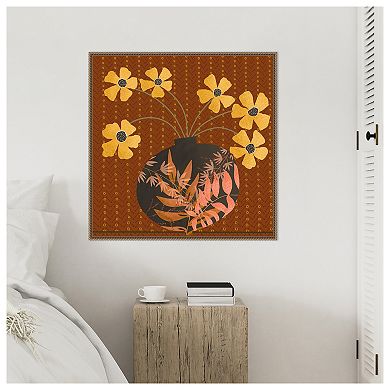 Autumn Flower Vase I by Regina Moore Framed Canvas Wall Art Print