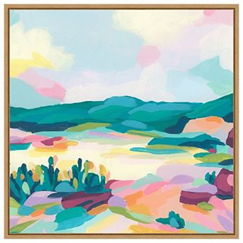 Pink Rock Valley I by June Erica Vess Framed Canvas Wall Art Print
