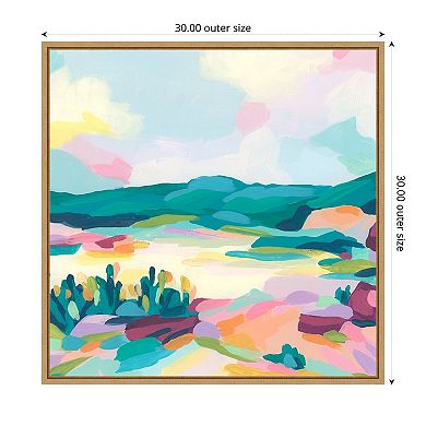 Pink Rock Valley I by June Erica Vess Framed Canvas Wall Art Print