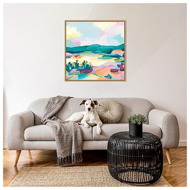 Pink Rock Valley I by June Erica Vess Framed Canvas Wall Art Print