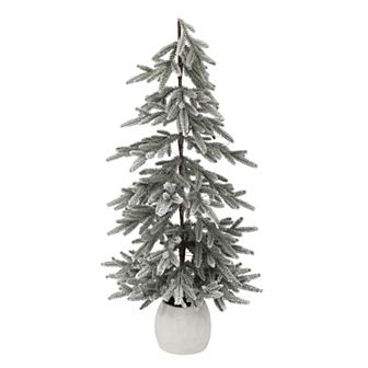 St. Nicholas Square® 36 in Artificial Snowy Pine in Textured Ceramic Pot