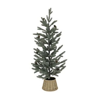St. Nicholas Square® 36-Inch Artificial Pine with Woven Collar Vessel