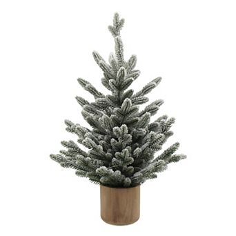 St. Nicholas Square® 26 in LED 20-Light Snow Flocked Artificial Christmas Tree