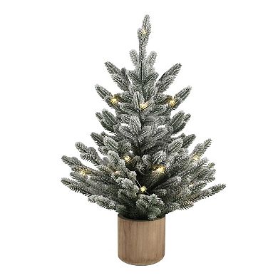 St. Nicholas Square® 26-in. LED 20-Light Snow Flocked Artificial Christmas Tree
