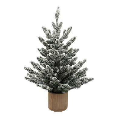 St. Nicholas Square® 26-in. LED 20-Light Snow Flocked Artificial Christmas Tree