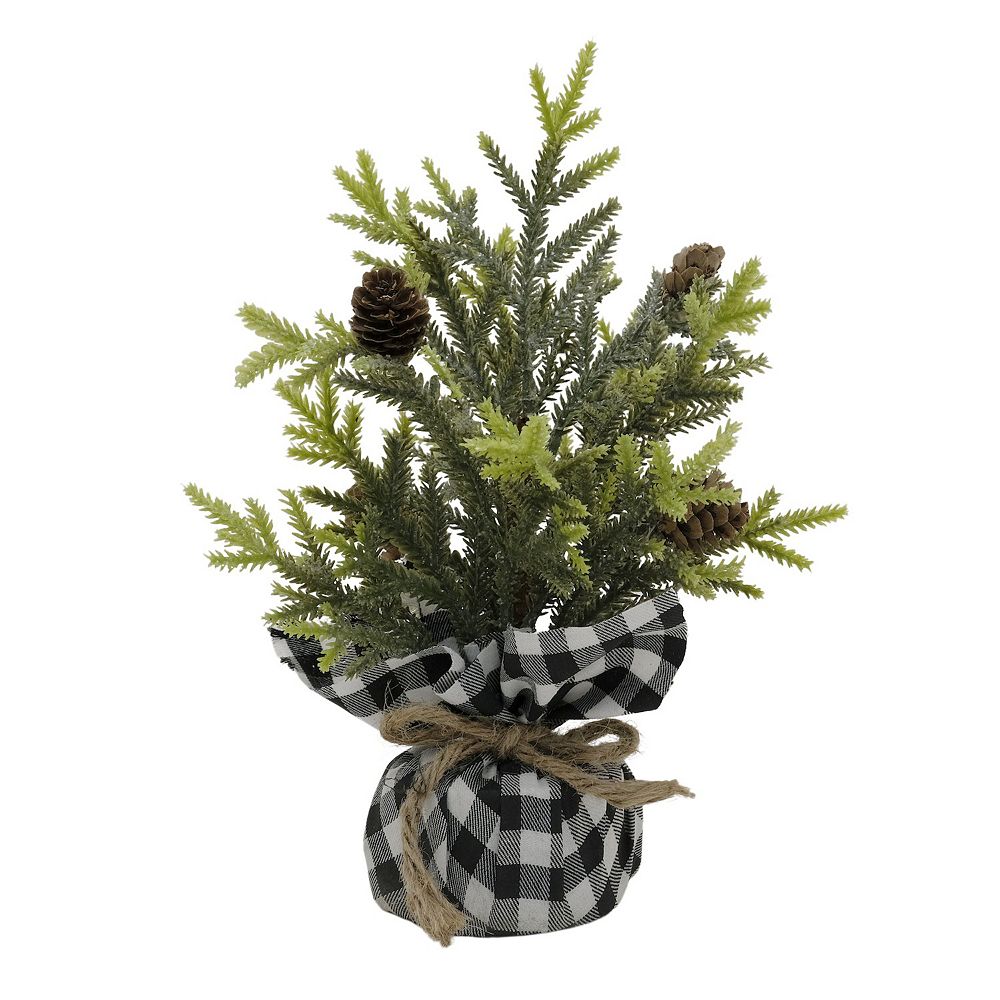 St. Nicholas Square® 10-Inch Artificial Pine in Gingham Bag
