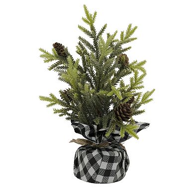 St. Nicholas Square® 10-Inch Artificial Pine in Gingham Bag