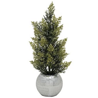 St. Nicholas Square® 16-Inch Artificial Pine "Disco Ball Vessel