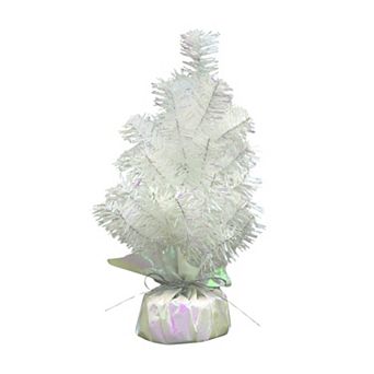 St. Nicholas Square® 11-Inch Iridescent Tinsel Artificial Christmas Tree