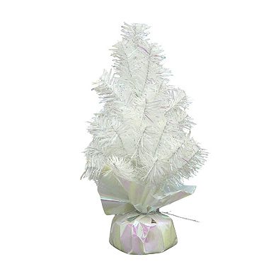 St. Nicholas Square® 11-Inch Iridescent Tinsel Artificial Christmas Tree
