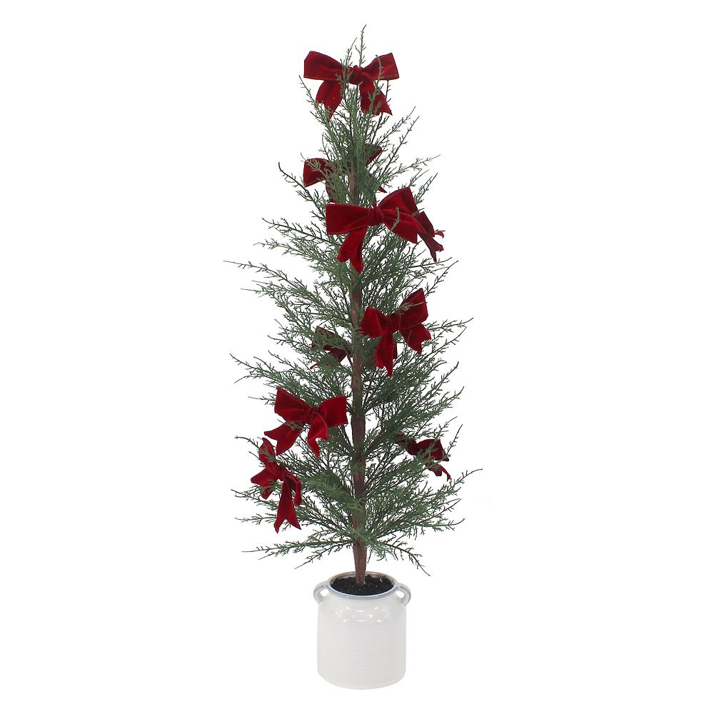 St. Nicholas Square® 36-Inch Artificial Pine Tree with Bows in