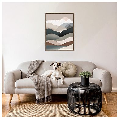 Nordic landscape mountain range 06 by Little Dean Framed Canvas Wall Art Print