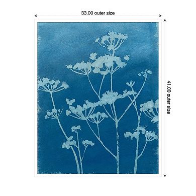 Indigo Print II by Megan Meagher Wood Framed Wall Art Print